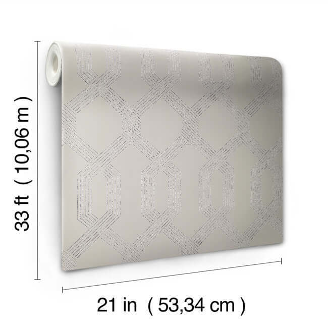 viva-lounge-silver-metallic-wallpaper-york-wallcoverings-y6221204 - York Wallpaper Wallpaper