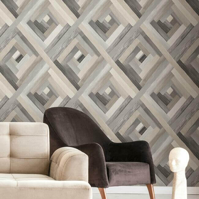 wynwood-geometric-grey-wallpaper-york-wallcoverings-uc3834 - York Wallpaper Wallpaper