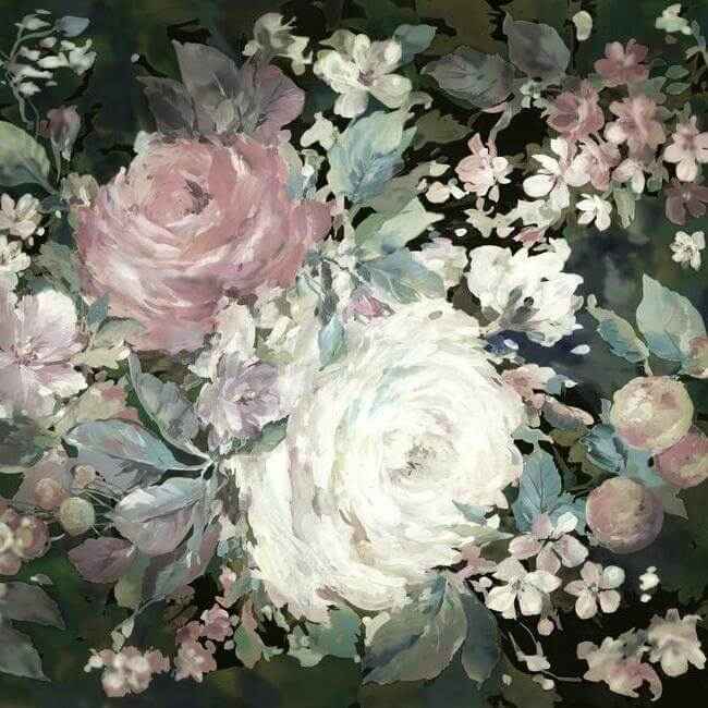 Impressionist Floral Pink Wall Mural - York Wallcoverings - MU0247M