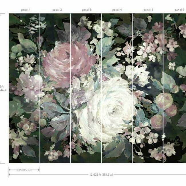 impressionist-floral-pink-wall-mural-york-wallcoverings-mu0247m - York Wallpaper Wallpaper