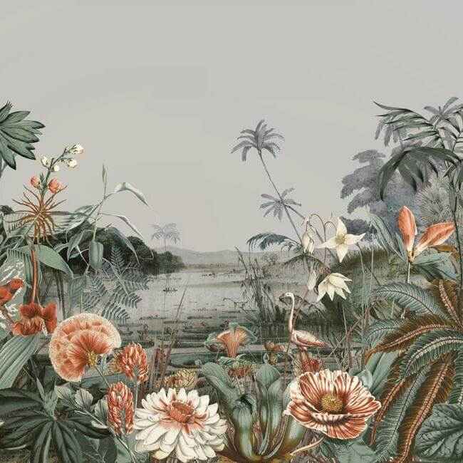 Floating Gardens Grey Wall Mural - York Wallcoverings - MU0263M - York Wallcoverings Wall Murals