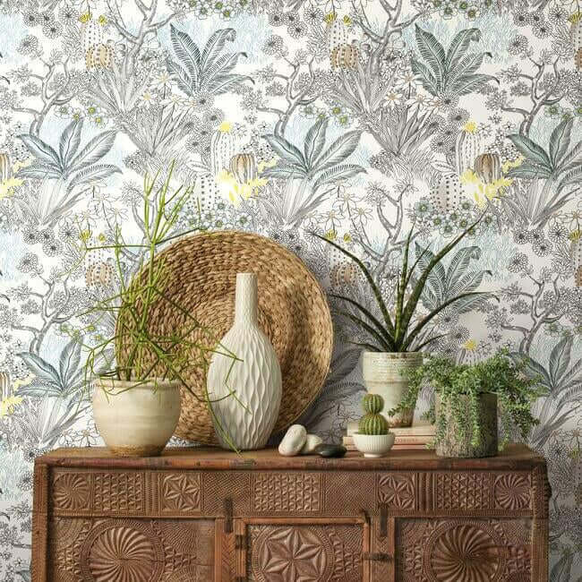 flowering-desert-black-wallpaper-york-wallcoverings-on1611 - York Wallpaper Wallpaper