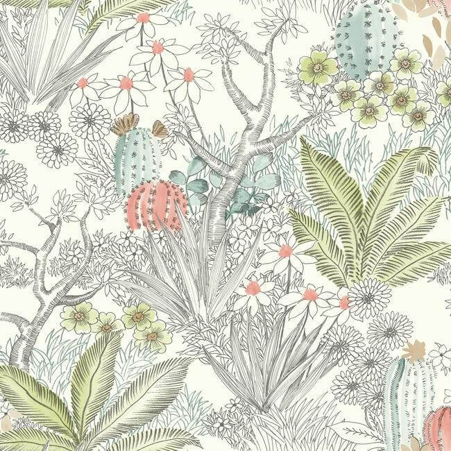 flowering-desert-grey-wallpaper-york-wallcoverings-on1613 - York Wallpaper Wallpaper
