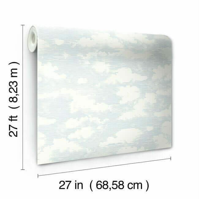cloud-cover-wallpaper-sky-blue-york-wallcoverings-ss2524 - York Wallcoverings Wallpaper