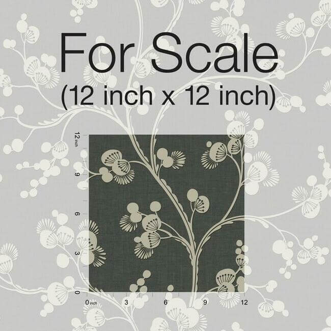 dahlia-trail-black-taupe-wallpaper-york-wallcoverings-ss2502 - York Wallpaper Wallpaper