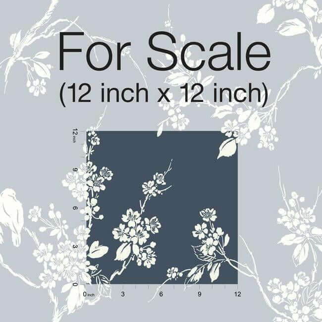 imperial-blossoms-branch-wallpaper-navy-york-wallcoverings-ss2592 - York Wallcoverings Wallpaper