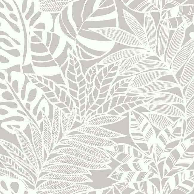 Jungle Leaves Wallpaper Stone - York Wallcoverings - SS2574 - York Wallcoverings Wallpaper