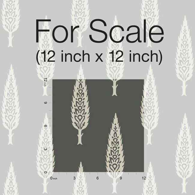 Juniper Tree Black & Taupe Wallpaper - York Wallcoverings - SS2607 - York Wallcoverings Wallpaper