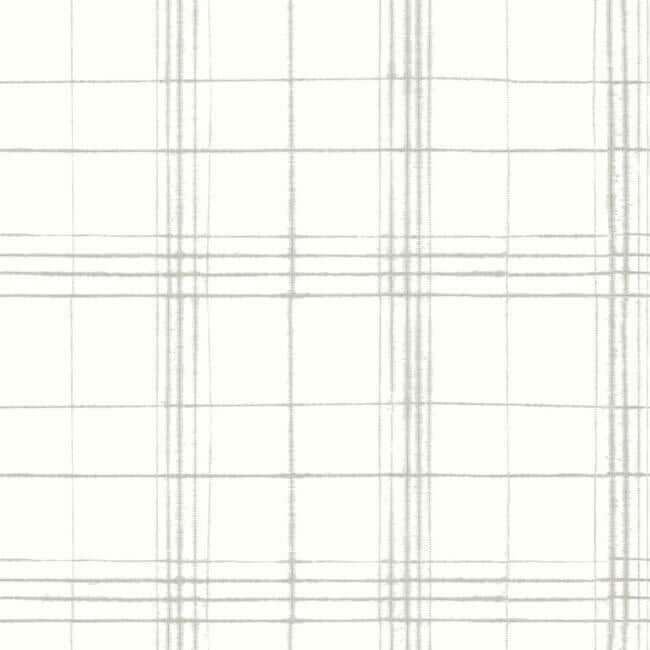 farmhouse-plaid-linen-white-wallpaper-york-wallcoverings-fh4019 - York Wallcoverings Wallpaper