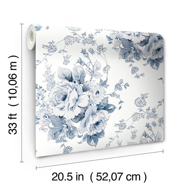 heritage-rose-wallpaper-navy-white-york-wallcoverings-fh4087