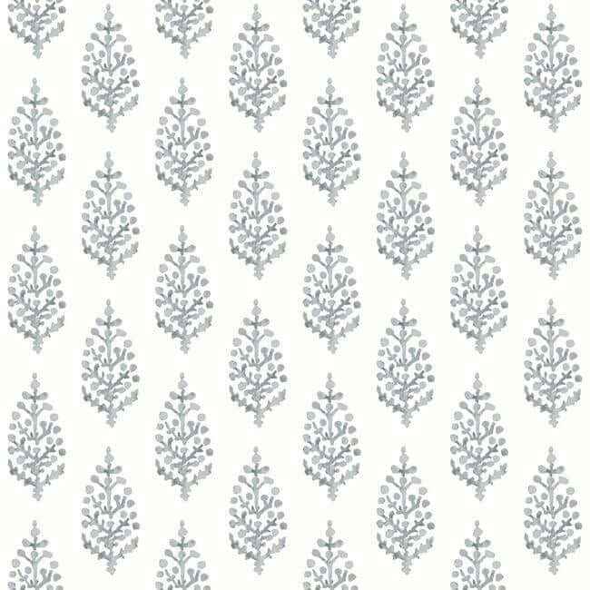 Paisley on Calico Wallpaper Grey - York Wallcoverings - FH4070 - York Wallcoverings Wallpaper