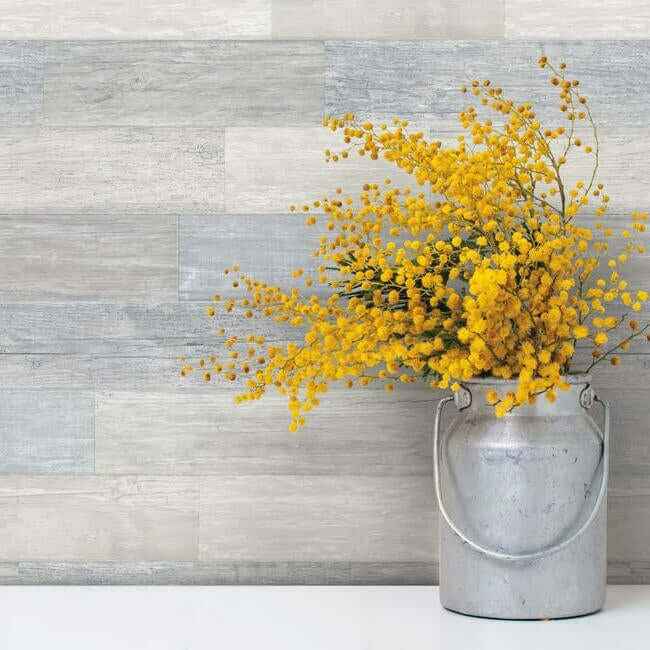 Pallet Board Blue Wallpaper - York Wallcoverings - FH4002