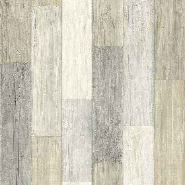 Pallet Board Grey Wallpaper - York Wallcoverings - LG1400
