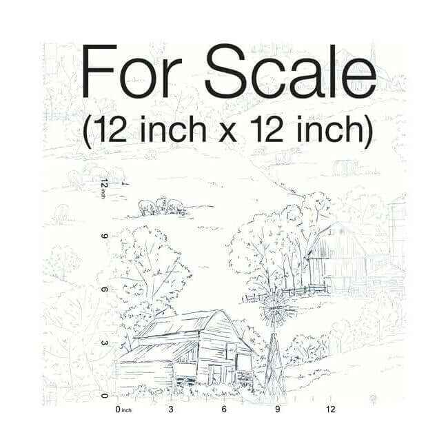 Pasture Toile Wallpaper Navywhite - York Wallcoverings - FH4032 - York Wallcoverings Wallpaper