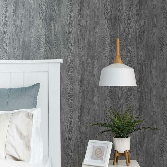 quarter-sawn-wood-wallpaper-black-york-wallcoverings-fh4055 - York Wallcoverings Wallpaper