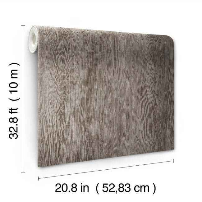 Quarter Sawn Wood Wallpaper Mink - York Wallcoverings - FH4053 - York Wallcoverings Wallpaper
