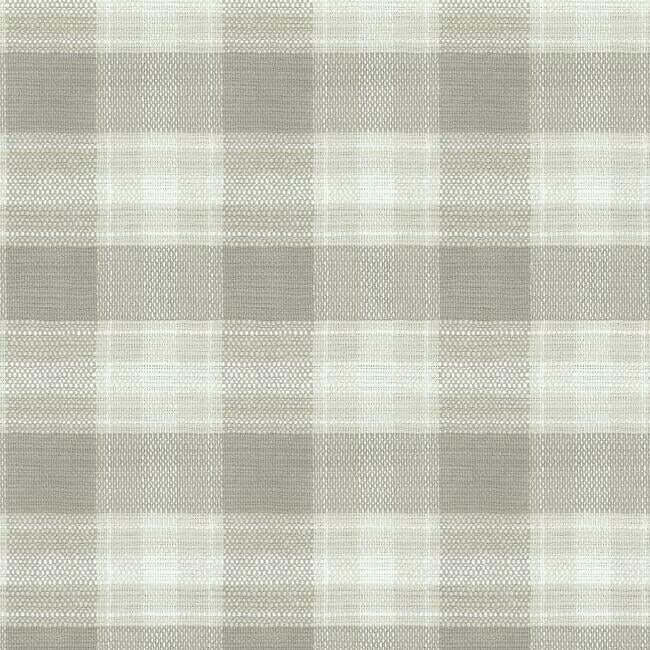 woven-buffalo-check-wallpaper-linen-york-wallcoverings-fh4083 - York Wallcoverings Wallpaper