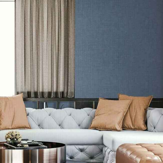 Gunny Sack Texture Blue Wallpaper - York Wallcoverings - 5977 - York Wallcoverings Wallpaper