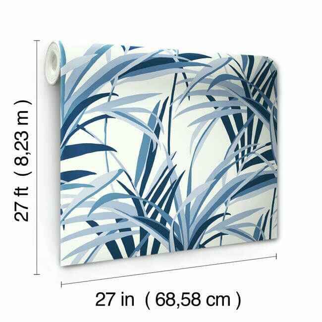 Tropical Paradise Wallpaper Blueswhite - York Wallcoverings - TC2602 - York Wallcoverings Wallpaper