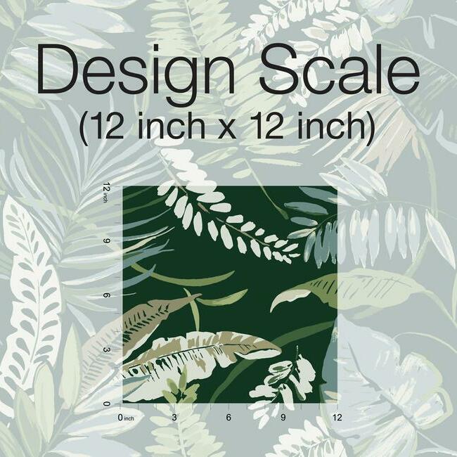 tropical-toss-wallpaper-dark-green-york-wallcoverings-tc2621 - York Wallcoverings Wallpaper