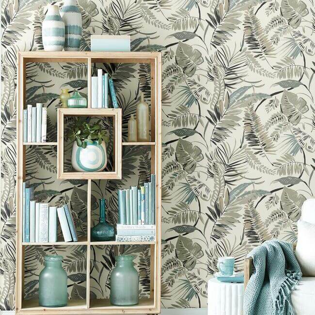 tropical-toss-white-wallpaper-york-wallcoverings-tc2622 - York Wallpaper Wallpaper