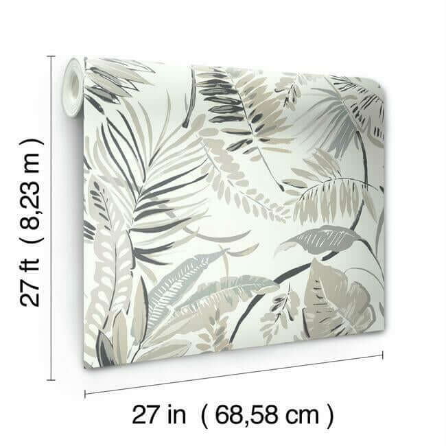 tropical-toss-white-wallpaper-york-wallcoverings-tc2622 - York Wallpaper Wallpaper