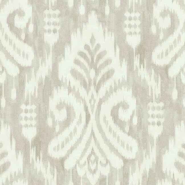 Hawthorne Ikat Wallpaper Taupe - York Wallcoverings - TC2642 - York Wallcoverings Wallpaper