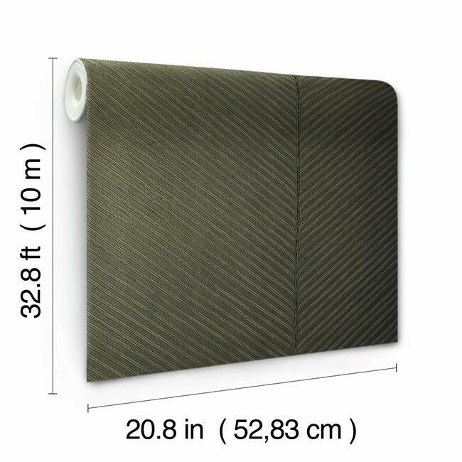 palm-chevron-wallpaper-blackgold-york-wallcoverings-tc2696 - York Wallcoverings Wallpaper