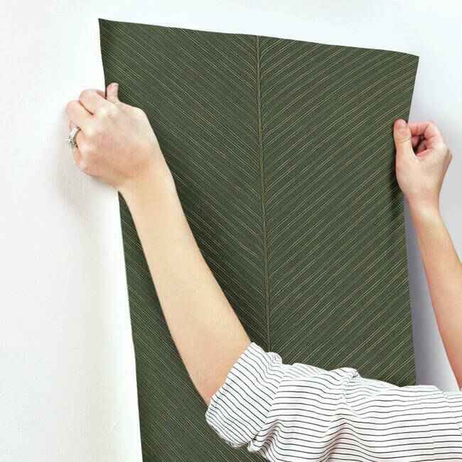 Palm Chevron Wallpaper - York Wallcoverings - TC2693 - York Wallcoverings Wallpaper