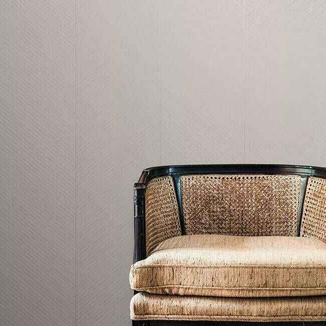 Palm Chevron Grey & Silver Wallpaper - York Wallcoverings - TC2698 - York Wallcoverings Wallpaper