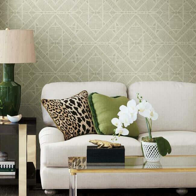 diamond-macrame-taupe-wallpaper-york-wallcoverings-tc2703 - York Wallpaper Wallpaper