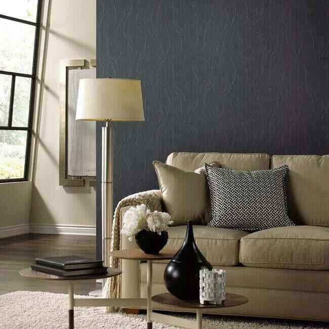 Upstream Wallpaper Charcoal - York Wallcoverings - 83656 - York Wallcoverings Wallpaper