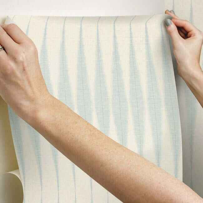Magnolia Home Handloom Baby Blue Peel & Stick Wallpaper - York Wallcoverings - PSW1005RL - York Wallcoverings Wallpaper