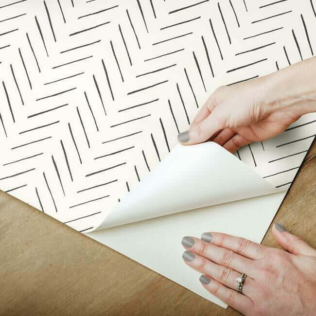 magnolia-home-pick-up-sticks-black-peel-stick-wallpaper-york-wallcoverings-psw1020rl - York Wallpaper Wallpaper