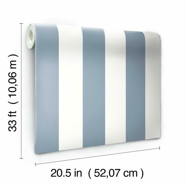 awning-stripe-wallpaper-chambray-york-wallcoverings-cv4443 - York Wallcoverings Wallpaper