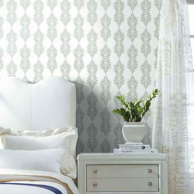 Broadsands Botanica Light Grey Wallpaper - York Wallcoverings - CV4428 - York Wallcoverings Wallpaper