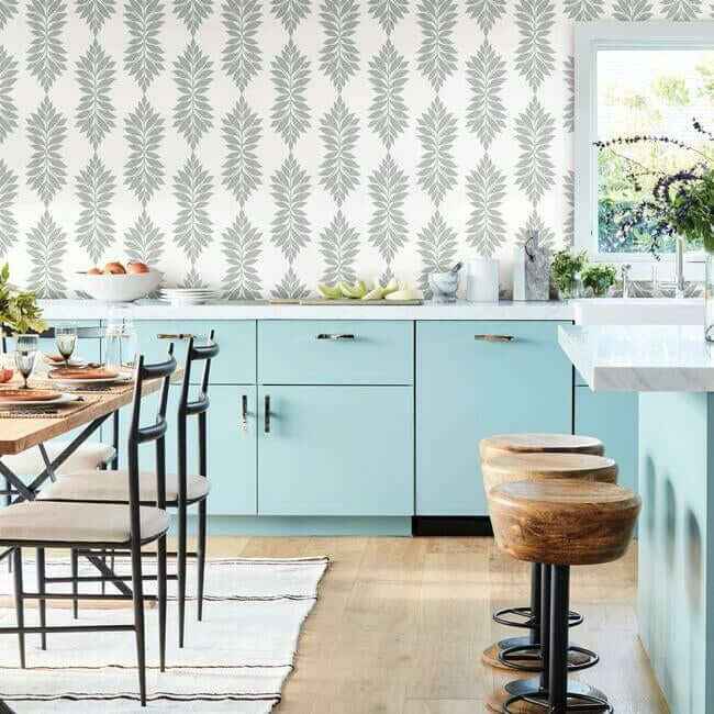 Broadsands Botanica Light Grey Wallpaper - York Wallcoverings - CV4428 - York Wallcoverings Wallpaper