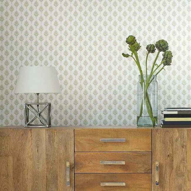 French Scallop Off White Wallpaper - York Wallcoverings - CV4458 - York Wallcoverings Wallpaper