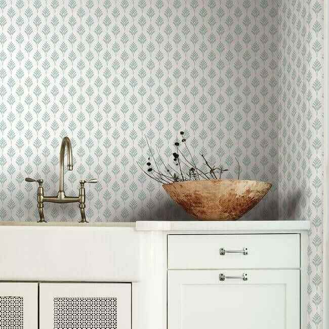 French Scallop Light Grey Wallpaper - York Wallcoverings - CV4460