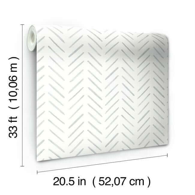 painted-herringbone-grey-wallpaper-york-wallcoverings-cv4453 - York Wallcoverings Wallpaper