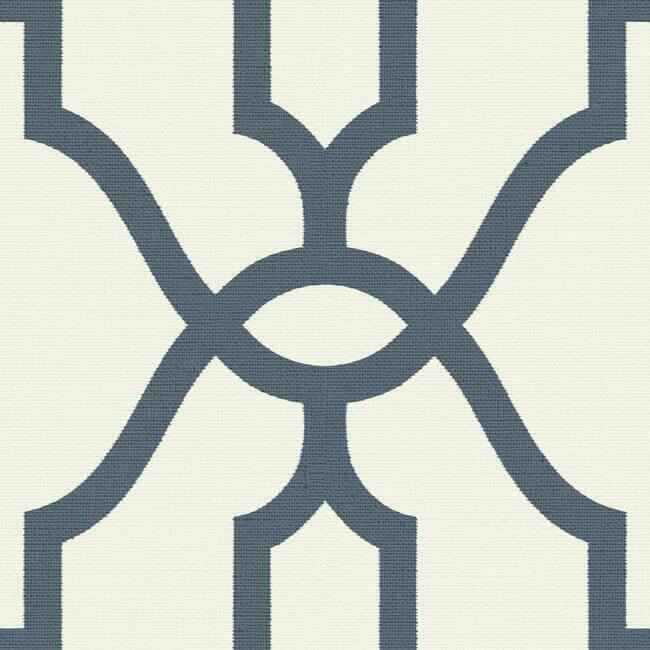 Magnolia Home Woven Trellis Blue & White Peel & Stick Wallpaper - York Wallcoverings - PSW1160RL