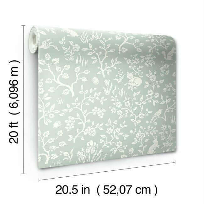 magnolia-home-fox-hare-green-peel-stick-wallpaper-york-wallcoverings-psw1167rl - York Wallpaper Wallpaper
