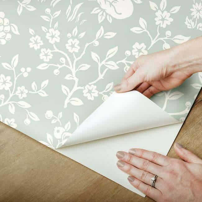 magnolia-home-fox-hare-green-peel-stick-wallpaper-york-wallcoverings-psw1167rl - York Wallpaper Wallpaper