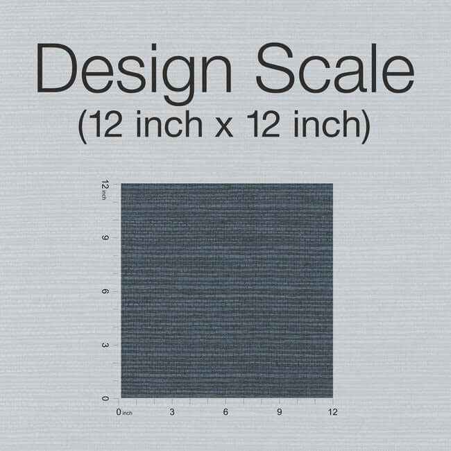Plain Grass Sisal Grasscloth Blue Wallpaper - York Wallcoverings - VG4405
