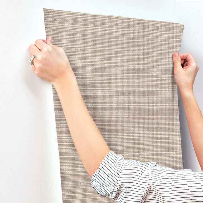 Plain Sisal Grasscloth White Wallpaper - York Wallcoverings - VG4406 - York Wallcoverings Wallpaper