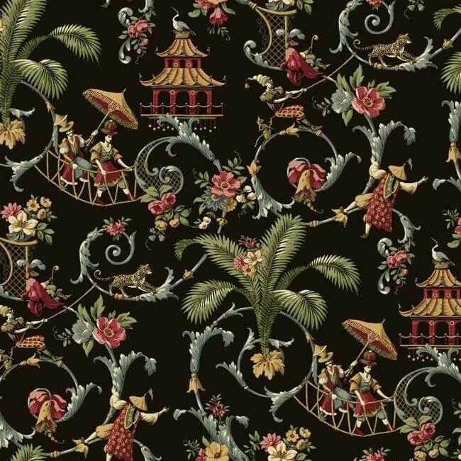 Mandarin Rose Red Wallpaper - York Wallcoverings - WA7769