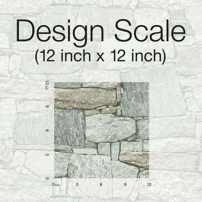 Chateau Stone Grey & Beige Peel & Stick Wallpaper - York Wallcoverings - PSW1307RL - York Wallcoverings Wallpaper
