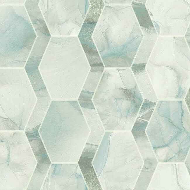 Earthbound Turquoise Wallpaper - York Wallcoverings - OS4282