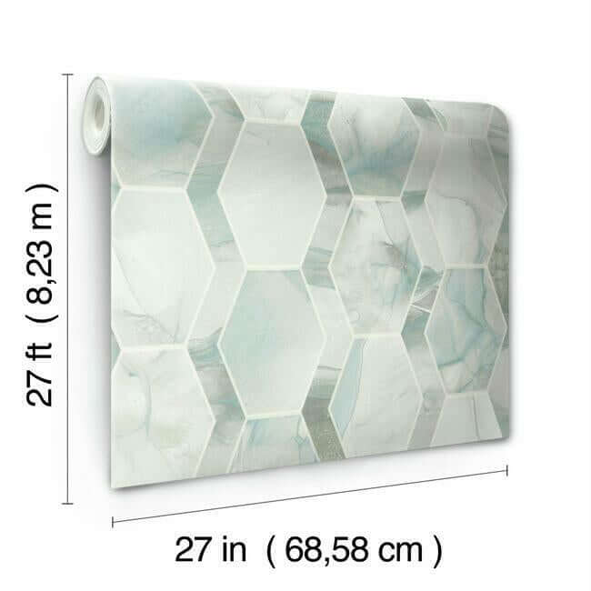 earthbound-turquoise-wallpaper-york-wallcoverings-os4282 - York Wallcoverings Wallpaper