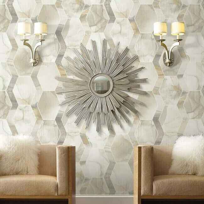 Earthbound Cream & Grey Wallpaper - York Wallcoverings - OS4285 - York Wallcoverings Wallpaper